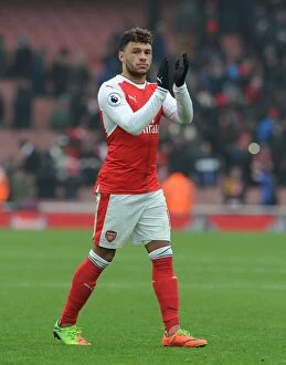 Images Dated 11th February 2017: Arsenal's Oxlade-Chamberlain Reacts After Arsenal v Hull City, Premier League 2016-17