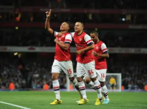 Arsenal V Coventry City - Capital One Cup 2012-13 Prints: Arsenal's Oxlade-Chamberlain Scores in Capital One Cup Win vs Coventry City