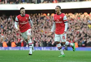 Arsenal V Liverpool - FA Cup 2013-14 Prints: Arsenal's Oxlade-Chamberlain Scores Dramatic Winner Against Liverpool in FA Cup Fifth Round