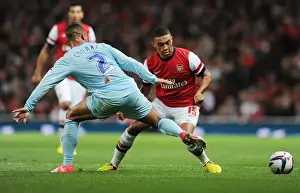 Arsenal V Coventry City - Capital One Cup 2012-13 Prints: Arsenal's Oxlade-Chamberlain Scores Past Coventry in Capital One Cup Clash
