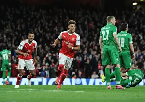 Arsenal's Oxlade-Chamberlain Scores in UEFA Champions League Victory over Ludogorets Razgrad (2016-17)