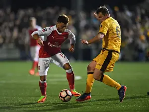 Sutton United V Arsenal 2016-17 Prints: Arsenal's Oxlade-Chamberlain vs Collins: A FA Cup Fifth Round Battle