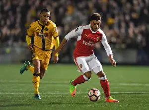 Sutton United V Arsenal 2016-17 Prints: Arsenal's Oxlade-Chamberlain vs Eastmond: FA Cup Fifth Round Clash