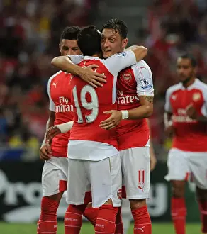 Arsenal's Ozil Scores Hat-Trick: Arsenal Triumphs Over Everton in Barclays Asia Trophy