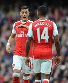 Arsenal V Southampton 2016-17 Prints: Arsenal's Ozil and Walcott in Action: Arsenal vs. Southampton (2016-17)