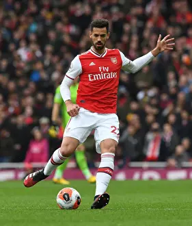 Arsenal's Pablo Mari in Action during Arsenal v West Ham United, Premier League 2019-2020