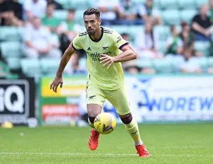 Arsenal's Pablo Mari in Action at Hibernian Friendly