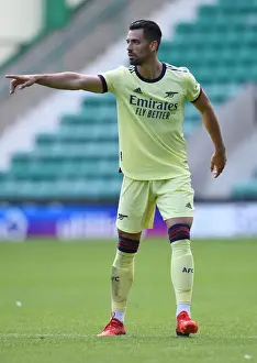 Hibernian V Arsenal 2021-22 Prints: Arsenal's Pablo Mari in Action at Hibernian Friendly in Edinburgh
