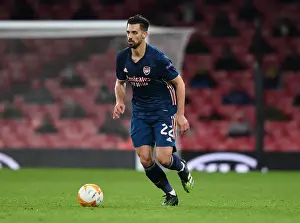 Arsenal's Pablo Mari in Action Against Rapid Wien in UEFA Europa League
