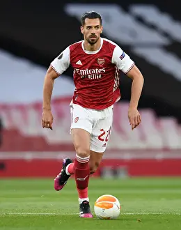 Arsenal V Villarreal 2020-21 Prints: Arsenal's Pablo Mari in Empty Emirates Stadium: UEFA Europa League Semi-Final Amidst Pandemic Restrictions