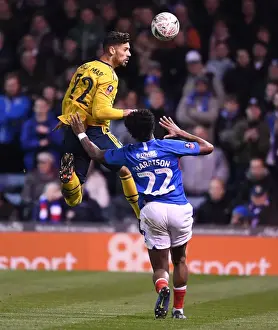 Portsmouth V Arsenal FA Cup 5th Rd 2020 Prints: Arsenal's Pablo Mari Fights for the Ball Against Portsmouth in FA Cup Fifth Round