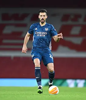 Arsenal's Pablo Mari in UEFA Europa League Action vs Rapid Wien (Behind Closed Doors)