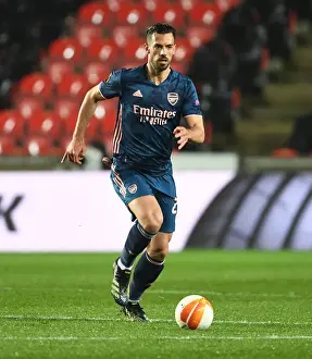 Arsenal's Pablo Mari in UEFA Europa League Quarterfinal Match against Slavia Praha in Prague (Behind Closed Doors)