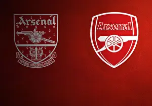 Arsenal's Past and Present: A Dual Image from the Arsenal v Everton Match, 2020-21