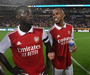 Arsenal's Pepe and Magalhaes Reunite After Facing Chelsea in Florida Cup Match