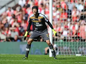 Arsenal's Petr Cech in Action at the 2015-16 FA Community Shield: Arsenal vs. Chelsea