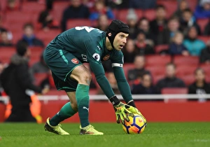 Arsenal's Petr Cech in Action: Arsenal vs. Watford, Premier League 2017-18