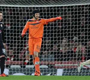 Arsenal V Dinamo Zagreb 2015-16 Prints: Arsenal's Petr Cech in Action: Arsenal vs Dinamo Zagreb, UEFA Champions League 2015-16