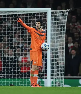Arsenal V Bayern Munich 2015/16 Prints: Arsenal's Petr Cech in Action Against FC Bayern Munich at the Emirates Stadium