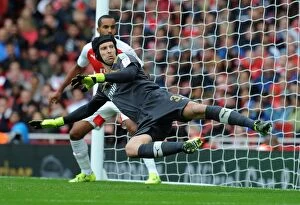 Images Dated 26th July 2015: Arsenal's Petr Cech in Action Against VfL Wolfsburg at Emirates Cup 2015/16