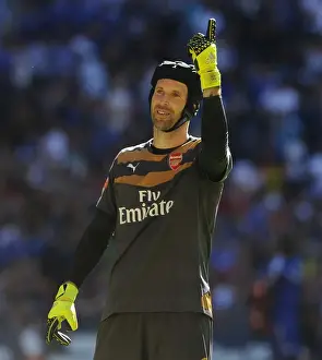 Arsenal's Petr Cech Celebrates FA Community Shield Victory over Chelsea