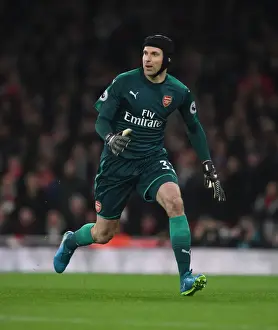 Arsenal V Liverpool 2017-18 Prints: Arsenal's Petr Cech Faces Liverpool in Thrilling Showdown (2017-18), Emirates Stadium