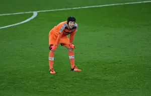 Arsenal V Bayern Munich 2015/16 Prints: Arsenal's Petr Cech Faces Off Against FC Bayern Munich in 2015/16 UEFA Champions League