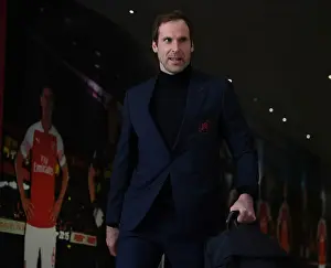 Arsenal V Manchester United FA Cup 2018-19 Prints: Arsenal's Petr Cech Focuses Before FA Cup Clash vs Manchester United