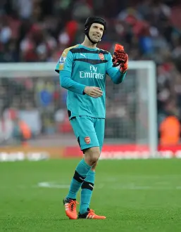 Arsenal V Manchester United 2015/16 Prints: Arsenal's Petr Cech Leads 3-0 Victory Over Manchester United