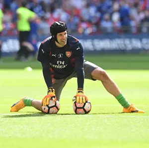 Arsenal V Chelsea - FA Cup Final 2017 Prints: Arsenal's Petr Cech Prepares for FA Cup Final Showdown Against Chelsea