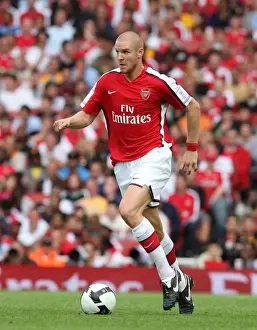 Arsenal V Real Madrid Prints: Arsenal's Philippe Senderos Secures Victory: Arsenal 1-0 Real Madrid