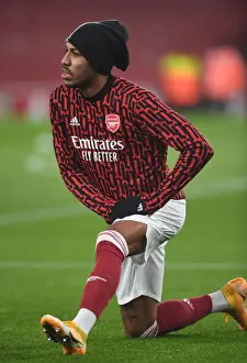 Arsenal V Burnley 2020-21 Prints: Arsenal's Pierre-Emerick Aubameyang Gears Up for Arsenal v Burnley (2020-21)