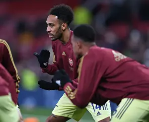 Manchester United V Arsenal 2020-21 Prints: Arsenal's Pierre-Emerick Aubameyang Gears Up for Manchester United Clash in Premier League (2020-21)