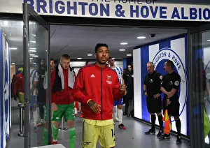 Brighton And Hove Albion V Arsenal 2021-22 Prints: Arsenal's Pierre-Emerick Aubameyang Readies for Brighton Clash in Premier League 2021-22