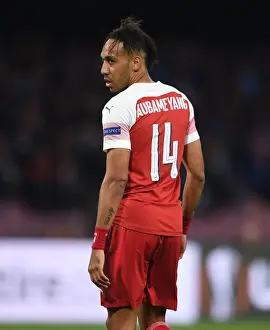 Arsenal's Pierre-Emerick Aubameyang in UEFA Europa League Quarterfinal Match vs Napoli, Italy (2018-19)