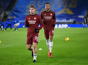 Brighton And Hove Albion V Arsenal 2020-21 Prints: Arsenal's Pierre-Emerick Aubameyang Warms Up Ahead of Brighton & Hove Albion Clash (Brighton vs Arsenal)