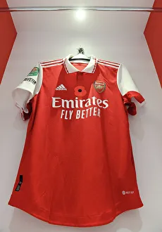 Arsenal's Poppy-Emblazoned Jerseys: Arsenal vs Brighton & Hove Albion, Carabao Cup 2022-23
