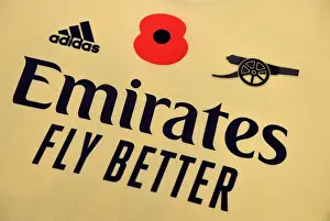 Arsenal's Poppy-Emblazoned Shirts in Leicester Away Locker Room - Premier League 2021-22