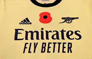 Arsenal's Poppy Shirts in Leicester Away Changing Room - Premier League 2021-22