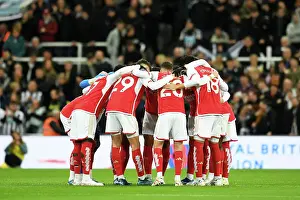 Newcastle United V Arsenal 2023-24 Prints: Arsenal's Pre-Match Huddle: Newcastle United vs Arsenal, Premier League 2023-24