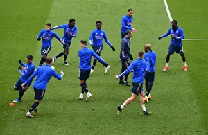 Arsenal's Pre-Match Warm-Up at Bramall Lane: Sheffield United vs Arsenal (Premier League, 2020-21)