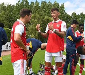 Arsenal v Ipswich Town - Pre Season 2022-23 Collection: Arsenal's Pre-Season Encounter with Ipswich Town: Cedric and Ben White in Action