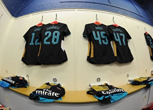 Sheffield Wednesday V Arsenal - Capital One Cup 2015-16 Prints: Arsenal's Preparations: A Peek into the Changing Room before Sheffield Wednesday vs Arsenal