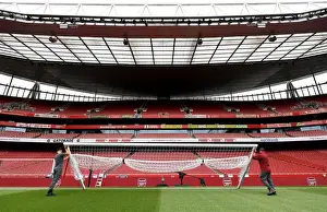 Arsenal V Manchester City 2018-19 Prints: Arsenal's Prepared Goals: Ready for Battle against Manchester City (2018-19)