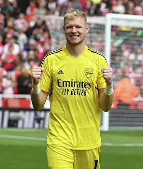 Arsenal V Tottenham Hotspur 2022-23 Prints: Arsenal's Ramsdale Celebrates Derby Victory: Arsenal FC 1-0 Tottenham Hotspur (2022-23)