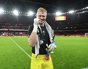 Arsenal's Ramsdale Celebrates Holiday Victory: Arsenal FC 1-0 West Ham United (2022-23)
