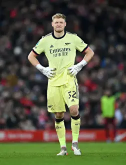 Liverpool V Arsenal Carabao Cup 21-22 Prints: Arsenal's Ramsdale Faces Off Against Liverpool in Carabao Cup Semi-Final Showdown