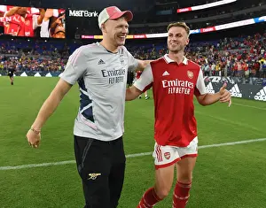 Arsenal's Ramsdale and Holding: A Moment of Relief and Camaraderie Post-Match at M&T Bank Stadium