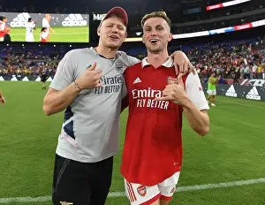 Arsenal's Ramsdale and Holding Post-Match in Baltimore: Pre-Season Friendly Against Everton, 2022
