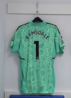 Arsenal's Ramsdale Jersey in Arsenal Changing Room Before Brighton Match (2022-23)